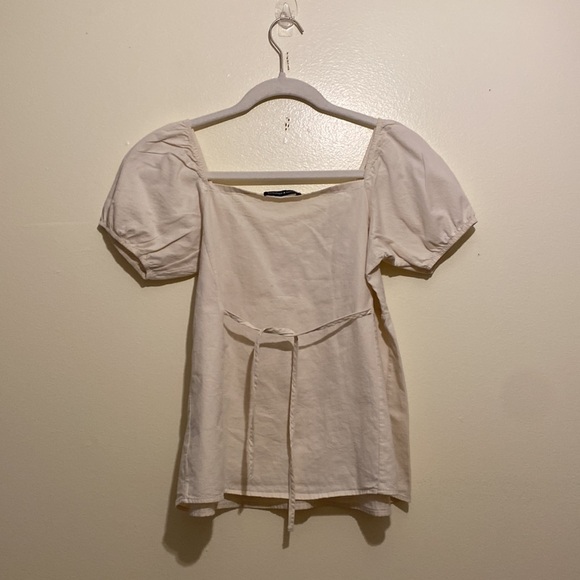 Brandy Melville Trio: Navy, Light Blue, and Cream Tops. Set 3 pieces - Picture 4 of 10